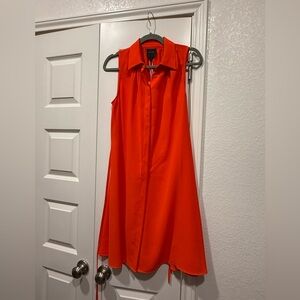NWT Vibrant Red/Orange Sleeveless Dress